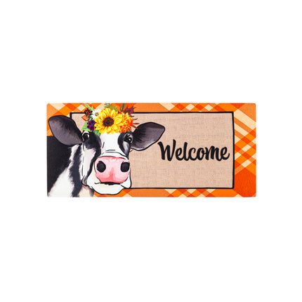 Fall Cow Welcome Sassafras Switch Mat