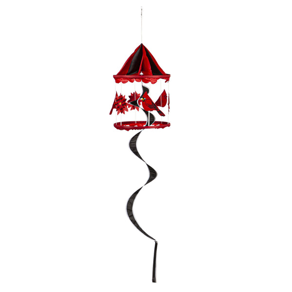 Christmas Cardinal Hanging Spinner