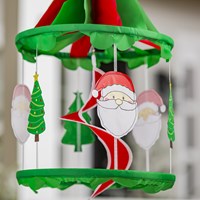 Santa and Tree Hanging Spinner