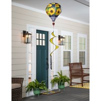 Sunflower Welcome Burlap Balloon Spinner