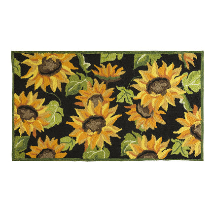 Sunflowers Indoor/Outdoor Hooked Rug 42