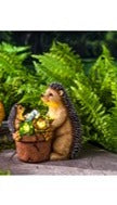 Solar Succulent Hedgehogs Flower Pot Garden Statue