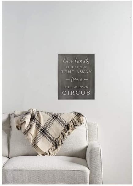 Laser Cut Our Family Full Blown Circus Wall Decor, 20-inch Height