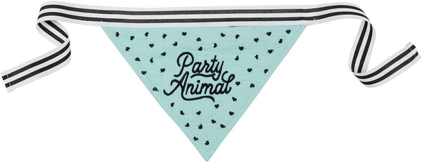 "Party Animal" Cotton Pet Bandana, 9 x 6-Inch