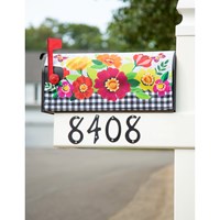 Summer Floral with Butterflies Mailbox Cover