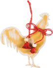Wooden Farm life Ornaments, Set of 3: Rooster/ Pig/ Cow