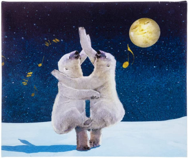 Nancy Tillman's "On The Night You were Born" Polar Bears Dancing Light Up Wall Plaque