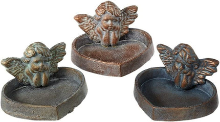 Vintage Style Heart Shaped Cherub Trinket Dish