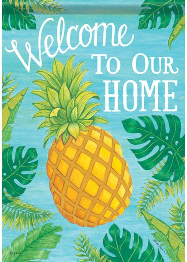 Carson Home "Welcome to our Home" Pineapple Garden Flag, Multi-Color