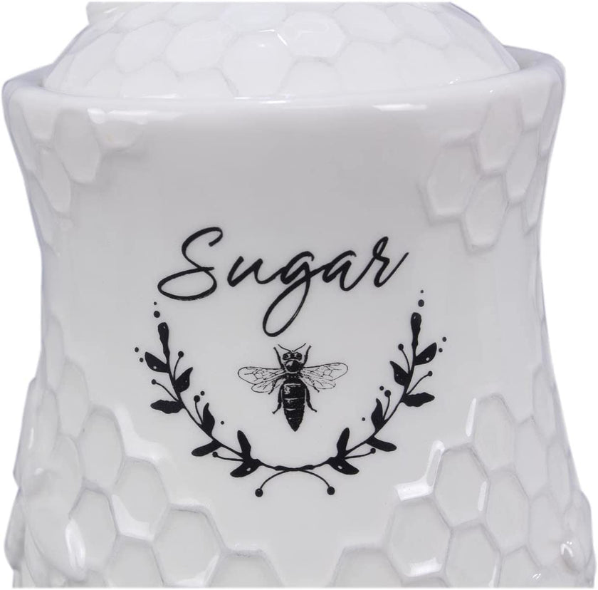 Ceramic Honey Bee Canisters, 4 pc/set