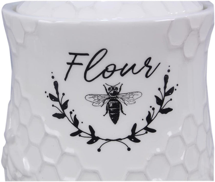 Ceramic Honey Bee Canisters, 4 pc/set