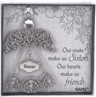 Our Roots Make Us Sisters Our Hearts Make Us Friends Hanging Ornament, 3.5-inch