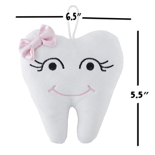 Plush Tooth-Shaped Fairy Pillow