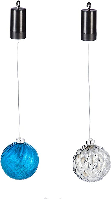Sparkling Chic Blue or Silver LED outdoor ornament