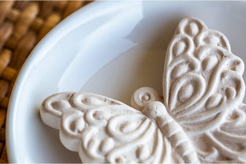 Ceramic Butterfly Trinket Dish Diffuser Gift Set