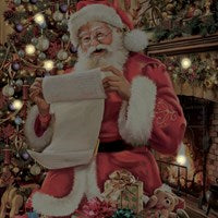 Santa LED Canvas Wall Décor