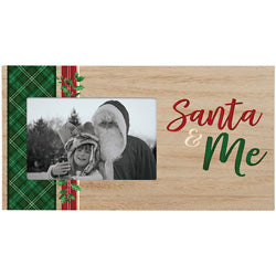 Santa and Me Wooden Picture Frame-4"x6" Photo