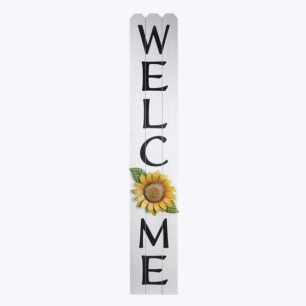 Sunflower Wooded Welcome Sign
