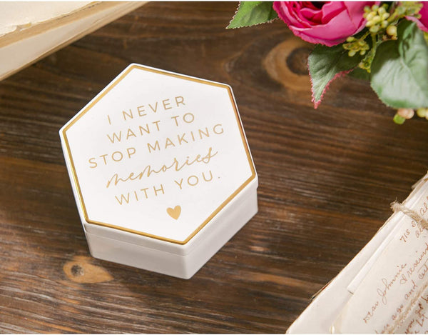 Wedding Day Décor, "Making Memories with You" Ceramic Keepsake Box