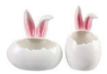 Ceramic Rabbit Ear/Egg Candy Dish, Planter