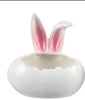 Ceramic Rabbit Ear/Egg Candy Dish, Planter