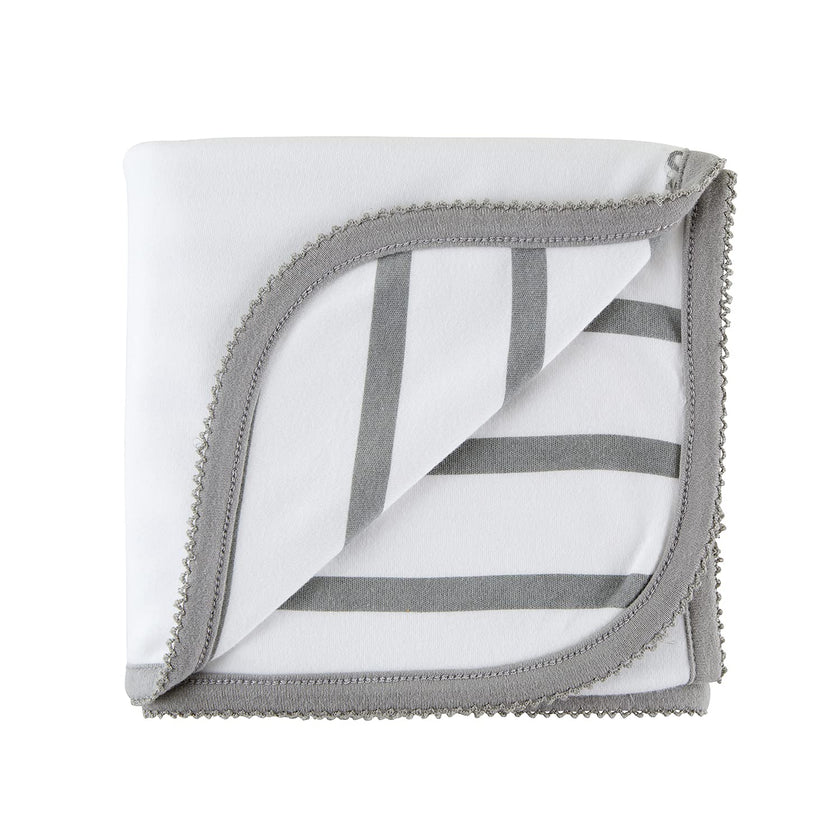 Reversible Cotton Receiving Blanket, Gray Sheep