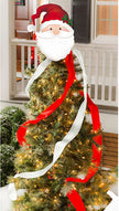 Santa Head Tree Topper-With Streamer Ribbon