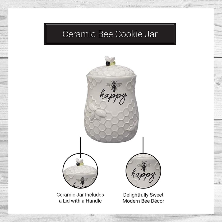 Ceramic Bee Cookie Jar- 5