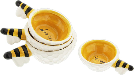 Bee & Honeycomb Ceramic Measuring Cup Set