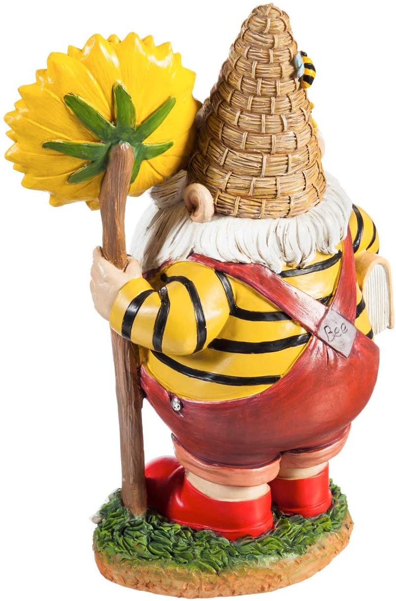 Honey Garden Gnome with Sunflower Sign