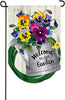 Shaped Pansy Watering Can Garden Linen Flag