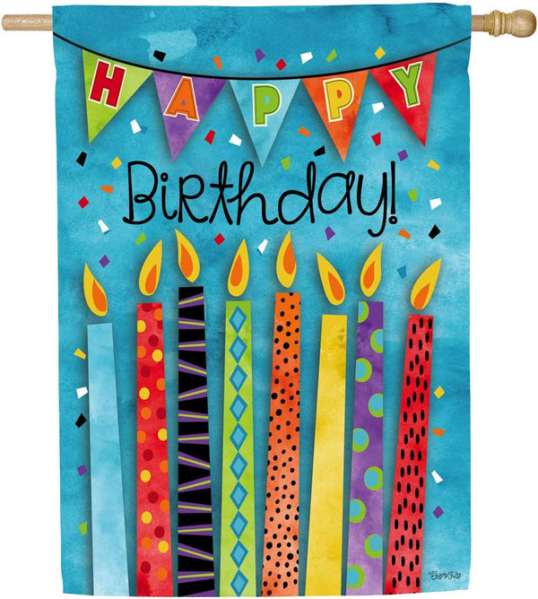 Birthday Celebration House Suede Flag - 28 x 1 x 44 Inches