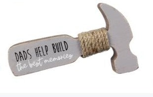 Wood Hammer Shaped Father's Day Table Decor
