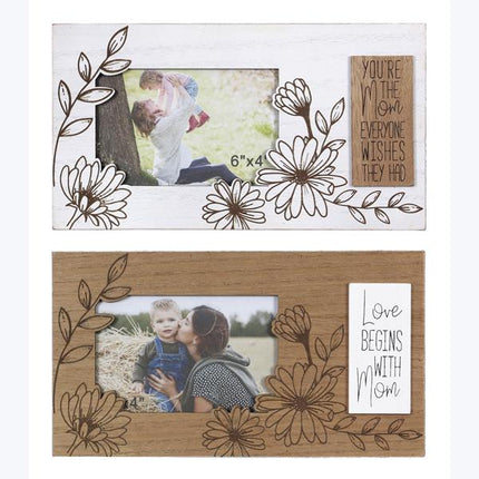 Mom Laser Cut/Engraved 4X6 Picture Frame