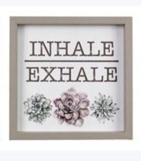 Wood Framed Zen Garden Tabletop Wall Sign