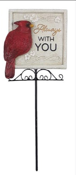 Resin Cardinal Garden Stake