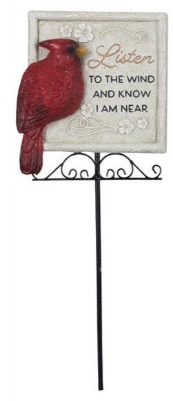 Resin Cardinal Garden Stake