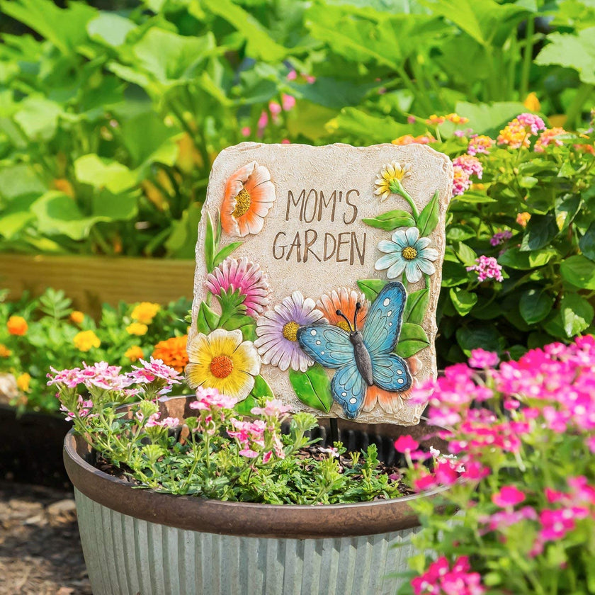 Mom's Garden Flower and Butterfly Stepping Stone - Outside Décor