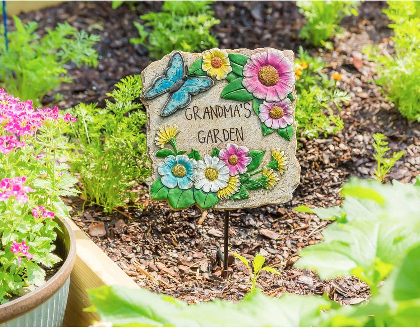 Grandma's Garden Flower and Butterfly Stepping Stone - Outside Décor