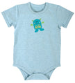 Snapshirt Style Diaper Cover with Silkscreened Monster, 6-12mos