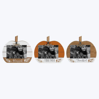 Wooden Pumpkin Clip Photo Holder-Choose from 3 Sayings/Styles