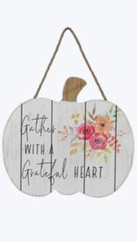Wooden Pumpkin Fall Sign