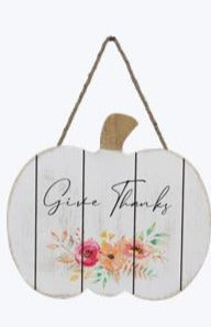 Wooden Pumpkin Fall Sign