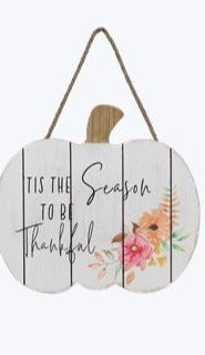 Wooden Pumpkin Fall Sign