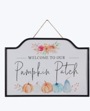 Fall Pumpkin Metal Wall Sign