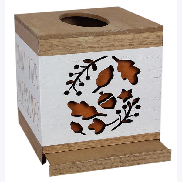 Thanksgiving Themed Wood Tissue Boxe