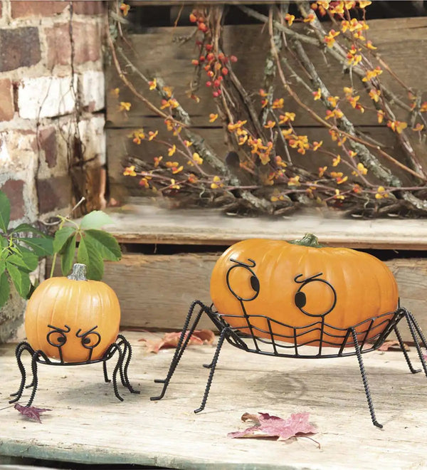 Spooky Spider Pumpkin Holder-Set of 2