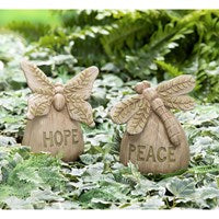 Butterfly(Hope) and Dragonfly(Peace) Garden Figurines, Set of 2