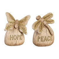 Butterfly(Hope) and Dragonfly(Peace) Garden Figurines, Set of 2