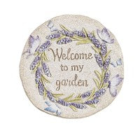10" Round Lavender Wreath Garden Stepping Stone